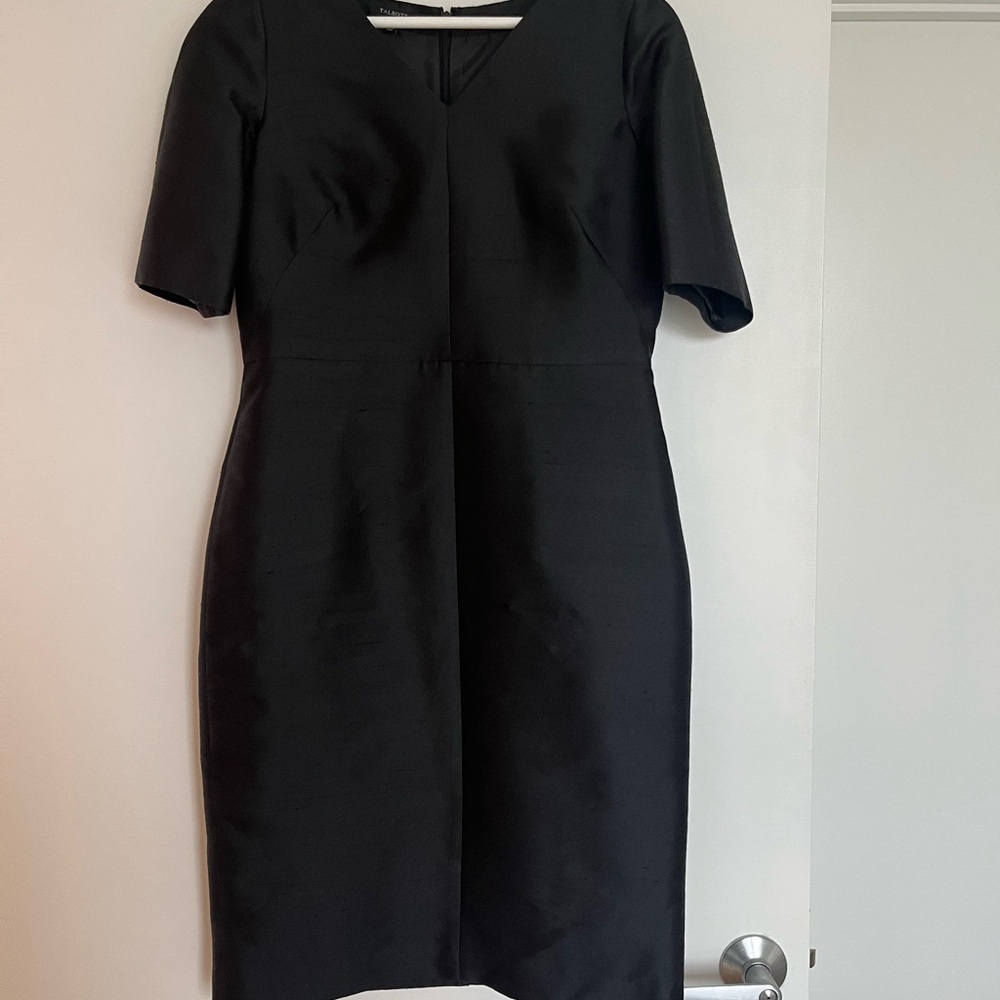 Silk and Wool Evening Black Dress